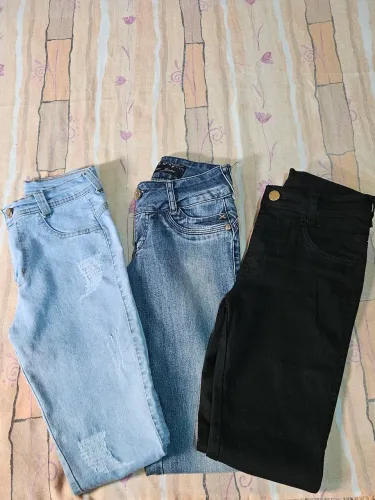 Kit 3 calças jeans femininas
