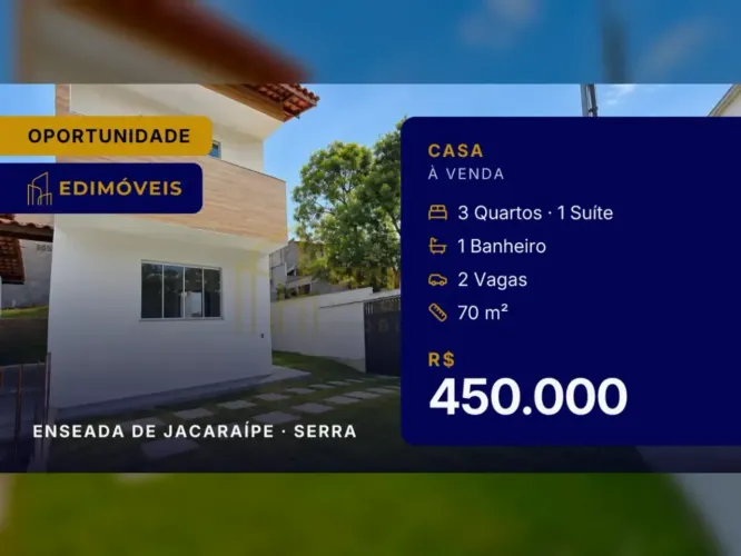 Casa Duplex 3 quartos na Enseada de Jacaraípe, ideal para famílias com crianças