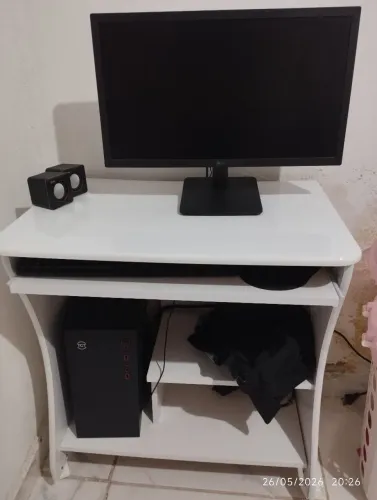 PC i5 16GB SSD 480GB + Monitor LG Gamer 75Hz + Mesa MC-153 Branco