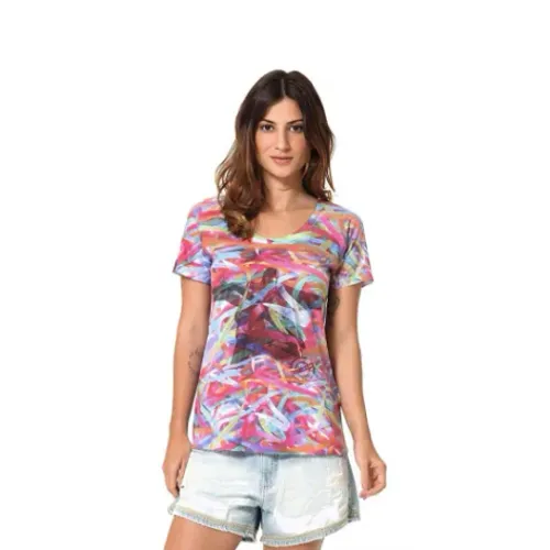 Camiseta Cantão Colorida Feminina Original Tamanho P