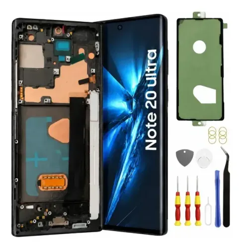 Tela Frontal Compatível Note20 Ultra Lcd C/moldura Preto