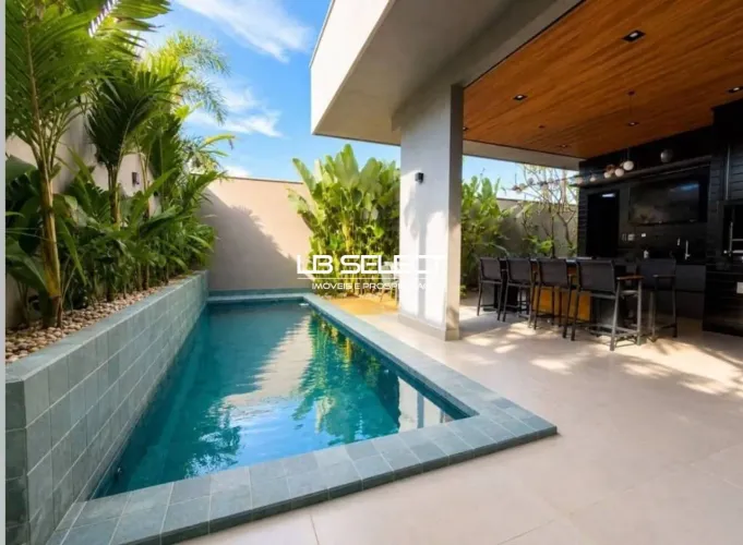 Casa no Condomínio Splêndido com três suítes e varanda gourmet completa.