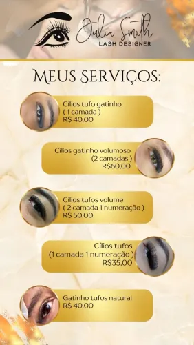 Cílios unha postiça realista
