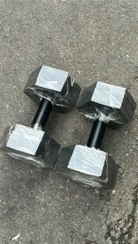 Par de halteres 5 kg concreto + pegada de ferro (entrega grátis)