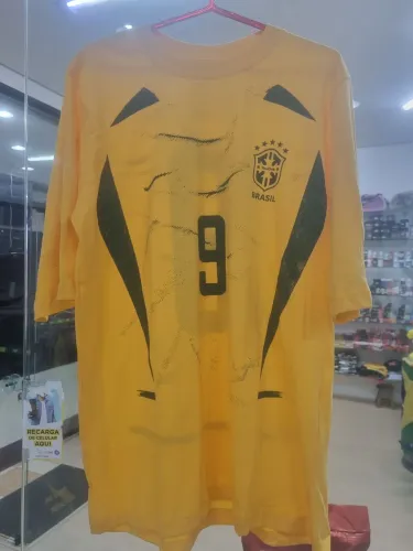 Camiseta Brasil Algodão 2002 Copa Ronaldo9