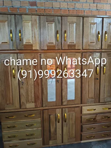 Guarda roupa de casal 6 portas todo em madeira de lei