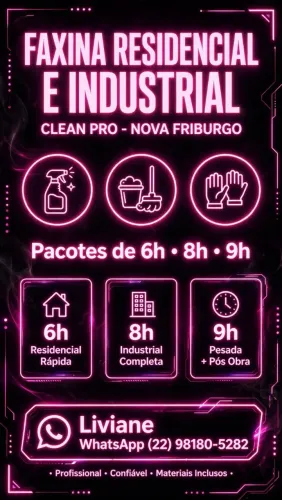 Cean Pro faxinas residencial, industrial e comercial.