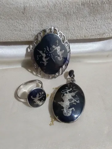 Broche/pingente/anel de prata