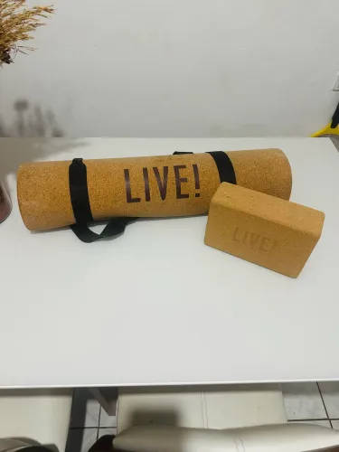 Tapete yoga Mat Live + Bloco + Flex Strap 