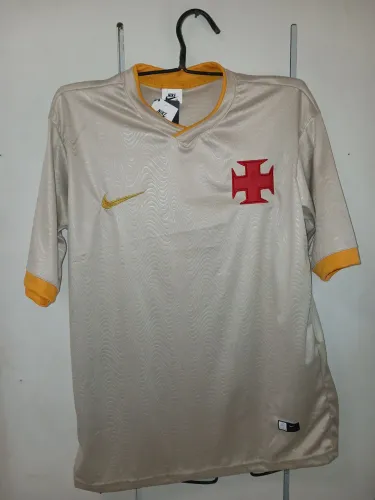 Camisa Vasco da Gama Nike Tecido Premium | Bege e Dourado | 100% Poliéster |