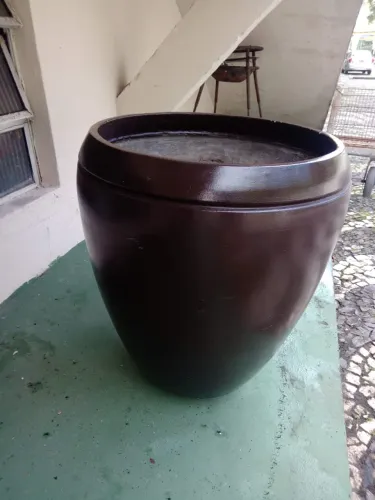 Vaso Grande Decorativo 60cm com Rodinhas - Super Resistente