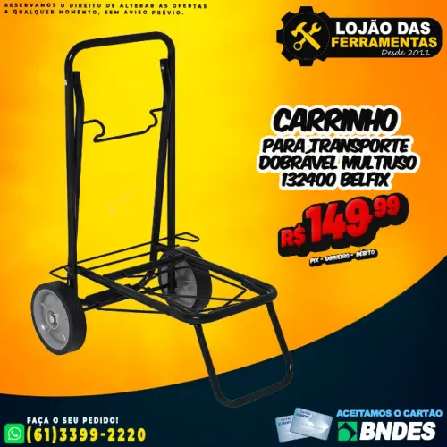 Carrinho Para Transporte Dobrável Multiuso 132400 Belfix