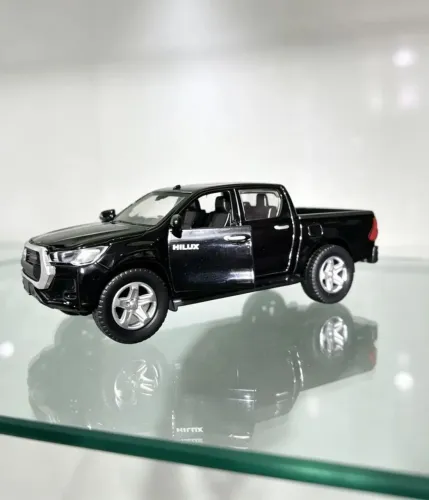 Miniatura Hilux PRETA colecionáveis 13x5cm metal