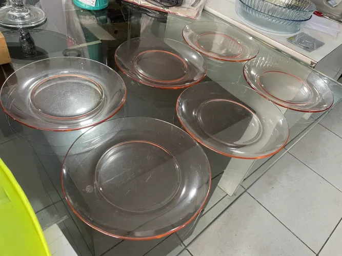 Louça Conjunto de 6 Pratos Rosa Duralex
