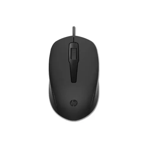 Mouse com fio HP 150 USB-A 1600 DPI Plug and Play - Preto