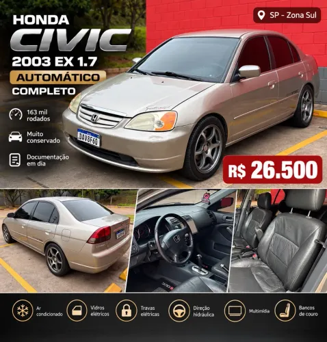 Honda Civic Sedan EX 1.7 16V 130cv Aut. 4P 2003