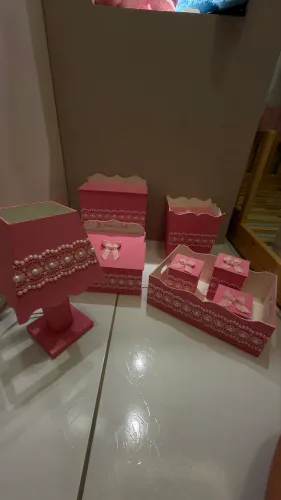 Kit higiene bebê- rosa - novo