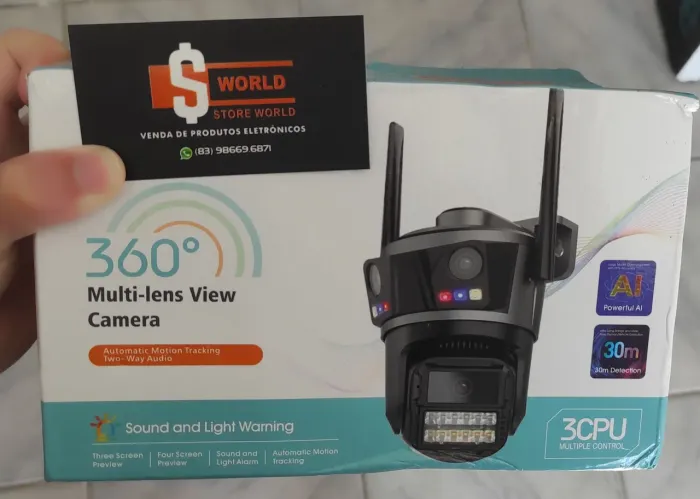 Câmera Tripla wi-fi externa - Store World 
