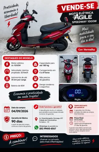 Moto Elétrica Agile Spedway 1000W