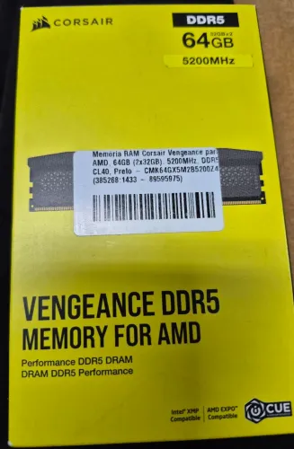 Memória RAM ddr5 2 x 32 Gb, CL40