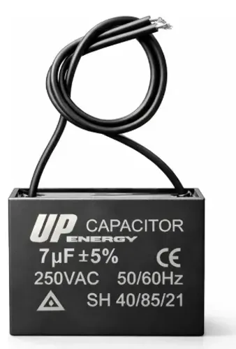Capacitor 7uF 450V.AC c/ fio