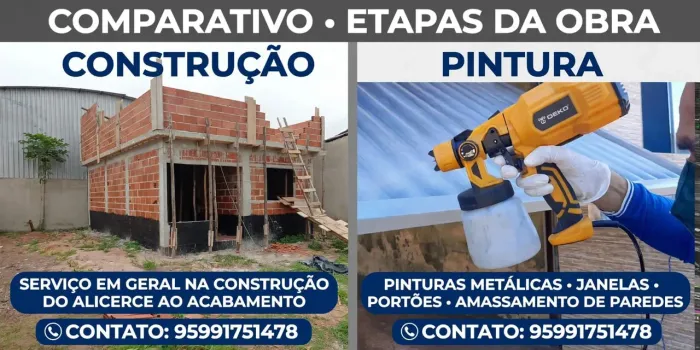 Serviços de pedreiro e pinturas em geral