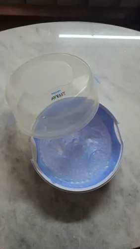 Esterilizador De Microondas para Mamadeiras Bicos e Chupetas Philips Avent Azul/Branco