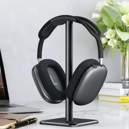 Suporte fone de ouvido headset, barra de suporte de alumínio, antiderrapante 
