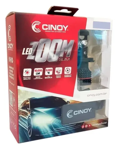 Lampada Led H4 Cinoy Super Canhao 6000k 10000lm Slim
