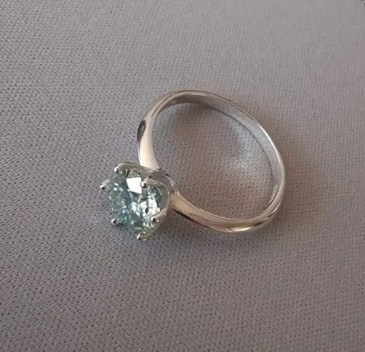 Anel Solitário Noivado Casamento Moissanite Prata 2 Quilates (2 CT)