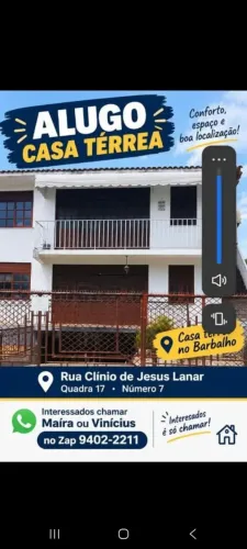 Aluga-se casa no Barbalho