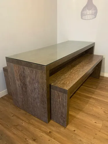 Mesa retangular área gourmet 180 X 65 cm