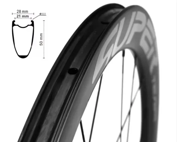 Rodas Carbono 700c Tubulles/clincher 50x28mm