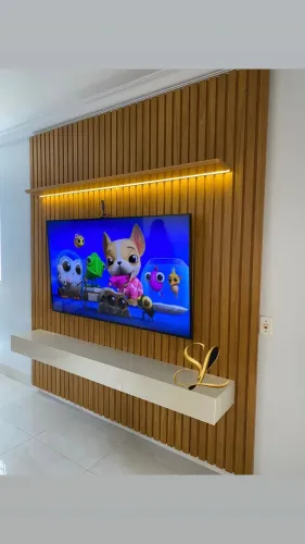 Painel Nobre Ripado MDF - para Tv até 85 polegadas