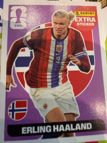 Figurinha Extra Sticker Erling Haaland Copa do Mundo 2026 Panini Rara