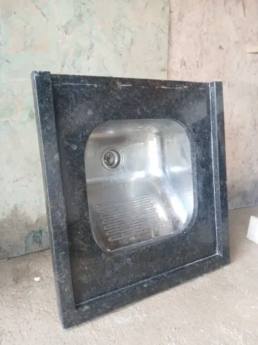 Tanque inox tampo granito 