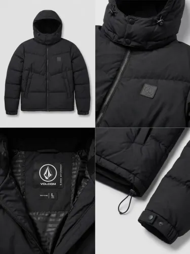 Jaqueta Volcom Puffer Preta Impermeável 5.000mm Tam L (G)