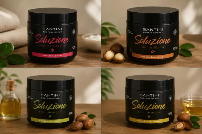 mascara de hidratação santini sedosidade hidratação proteção nutrição