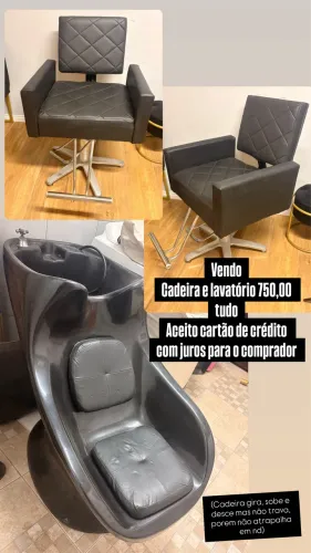 Vendo lavatório e cadeira