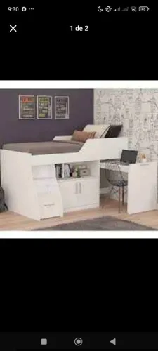 Cama escrivaninha com colchao