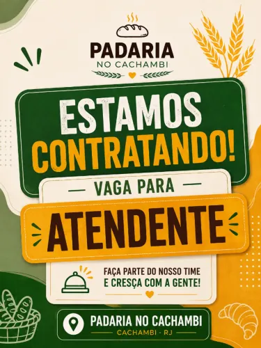 CONTRATA-SE ATENDENTE PADARIA