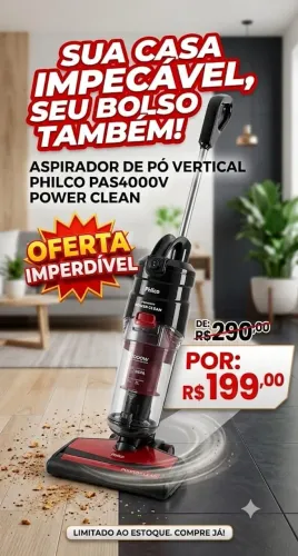 Aspirador de pó vertical PHILCO PAS4000V Power clean