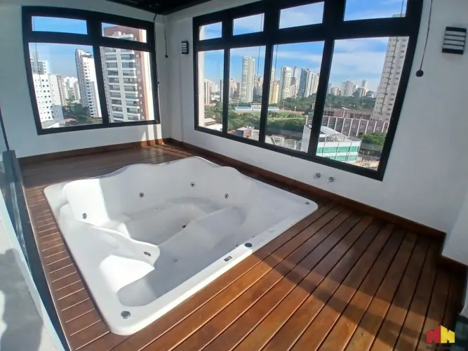 Apartamento para alugar mobiliado 34m², varanda , 1 vaga Shopping Analia Franco
