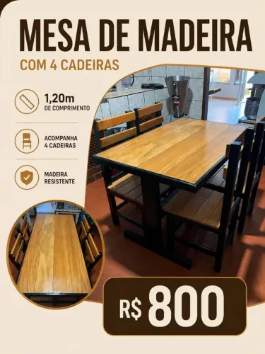 mesa de madeira
