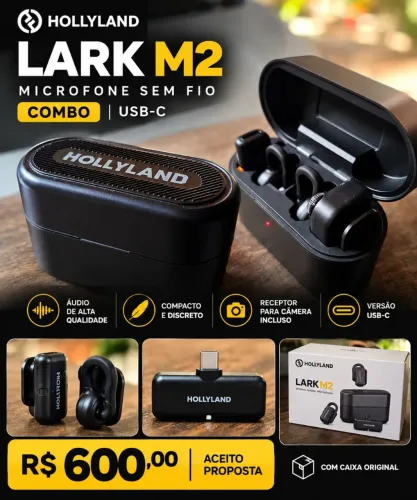 MICROFONE HOLLYLAND LARK M2 COMBO ? USB-C