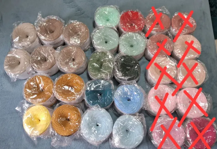 20 Rolos de 500g - Fios de malha Premium de 36mm