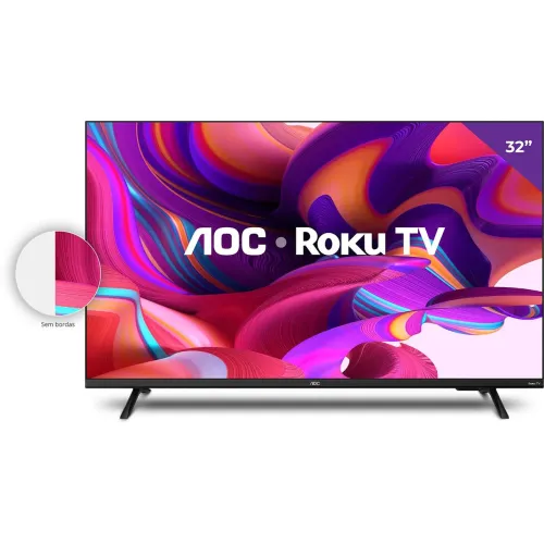 TV AOC Roku Smart TV 32" - Para Conserto ou Peças