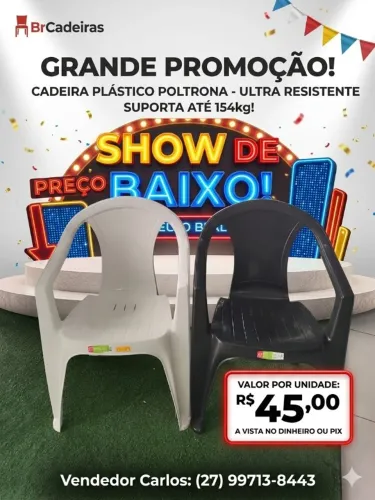 Cadeira Plástico Poltrona