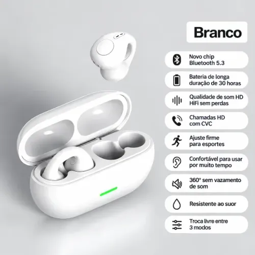 Fone de Ouvido Bluetooth Condução Óssea T75