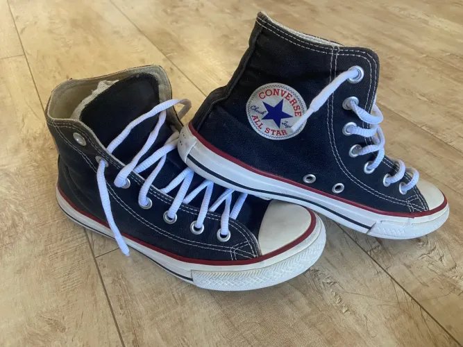 Tênis Converse All Star Chuck Taylor Cano Alto Preto - Tam. 32 - Muito Conservado